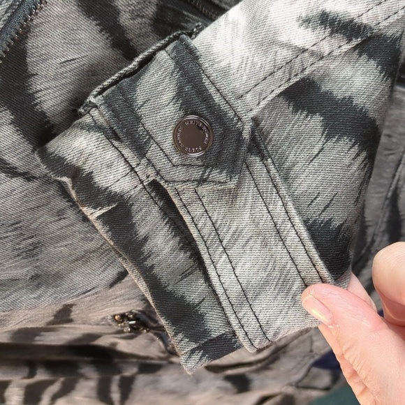 White House Black Market Animal Print Moto Jacket - Picture 7 of 16